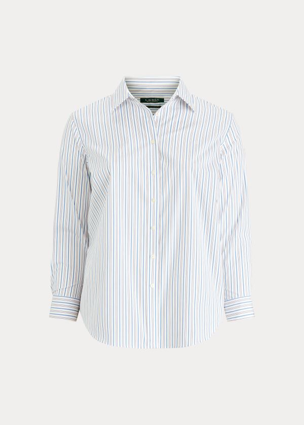 Women's Ralph Lauren Easy Care Striped Shirts | 219483PMS